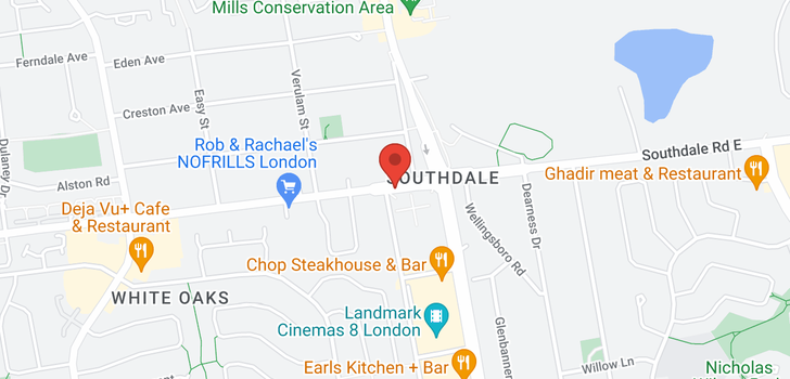 map of 1126 SOUTHDALE ROAD